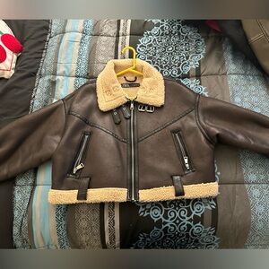 Zara Cream Shearling Jacket